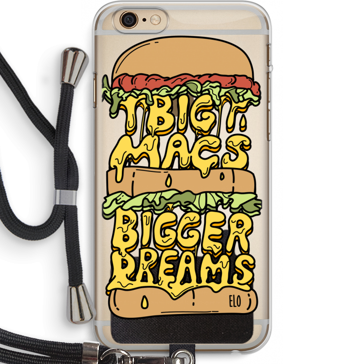 Big Macs Bigger Dreams: iPhone 6 PLUS / 6S PLUS Transparant Hoesje met koord