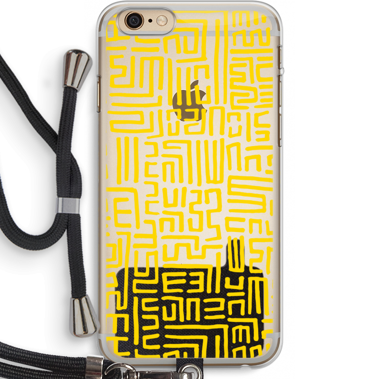 Majorelle Blue Print: iPhone 6 PLUS / 6S PLUS Transparant Hoesje met koord