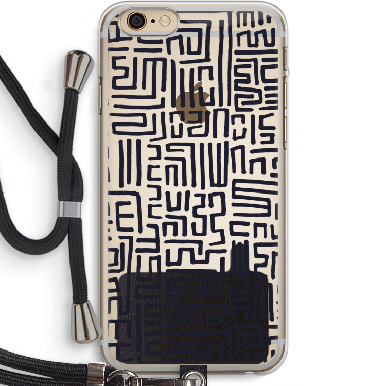 Moroccan Print: iPhone 6 PLUS / 6S PLUS Transparant Hoesje met koord