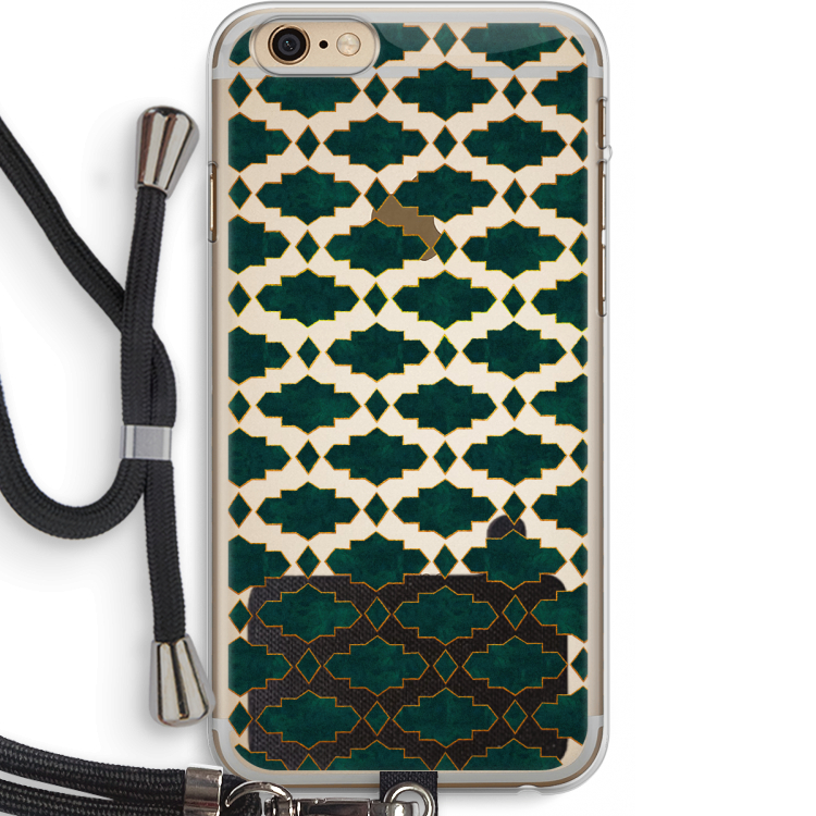 Moroccan tiles: iPhone 6 PLUS / 6S PLUS Transparant Hoesje met koord