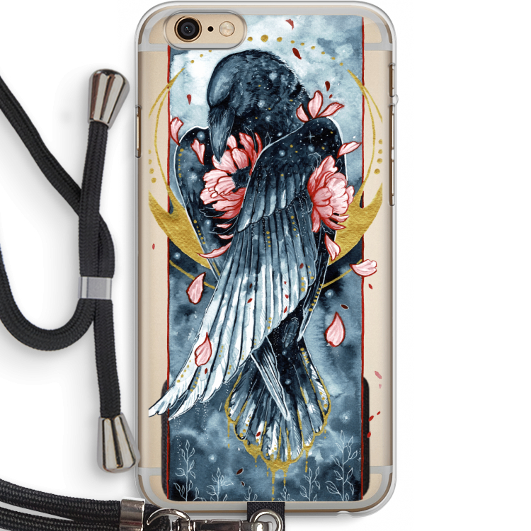 Golden Raven: iPhone 6 PLUS / 6S PLUS Transparant Hoesje met koord