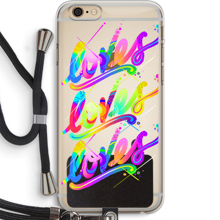 Loves: iPhone 6 PLUS / 6S PLUS Transparant Hoesje met koord