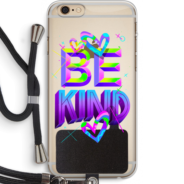 Be Kind: iPhone 6 PLUS / 6S PLUS Transparant Hoesje met koord