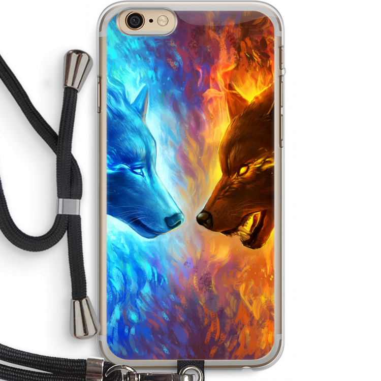 Fire & Ice: iPhone 6 PLUS / 6S PLUS Transparant Hoesje met koord
