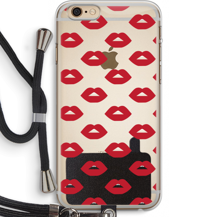 Lips: iPhone 6 PLUS / 6S PLUS Transparant Hoesje met koord