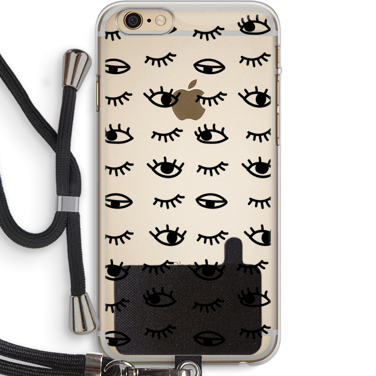 Eye pattern #2: iPhone 6 PLUS / 6S PLUS Transparant Hoesje met koord