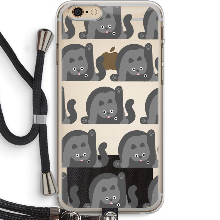 Cats: iPhone 6 PLUS / 6S PLUS Transparant Hoesje met koord