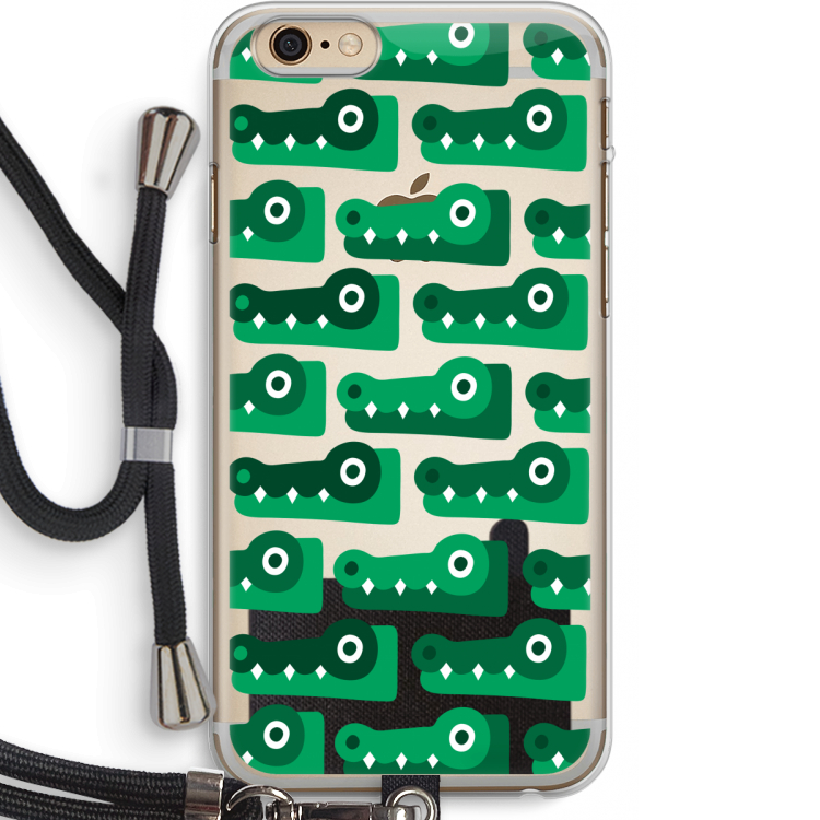 Crocs: iPhone 6 PLUS / 6S PLUS Transparant Hoesje met koord