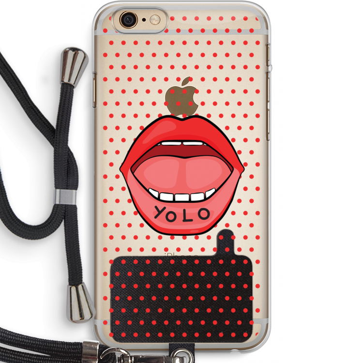 Yolo Denise: iPhone 6 PLUS / 6S PLUS Transparant Hoesje met koord