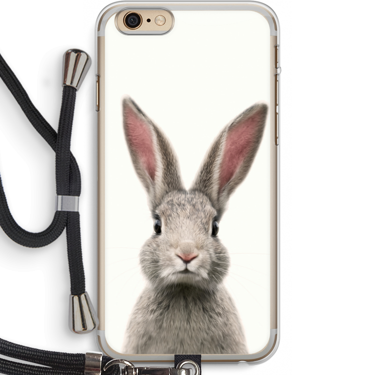 Daisy: iPhone 6 PLUS / 6S PLUS Transparant Hoesje met koord