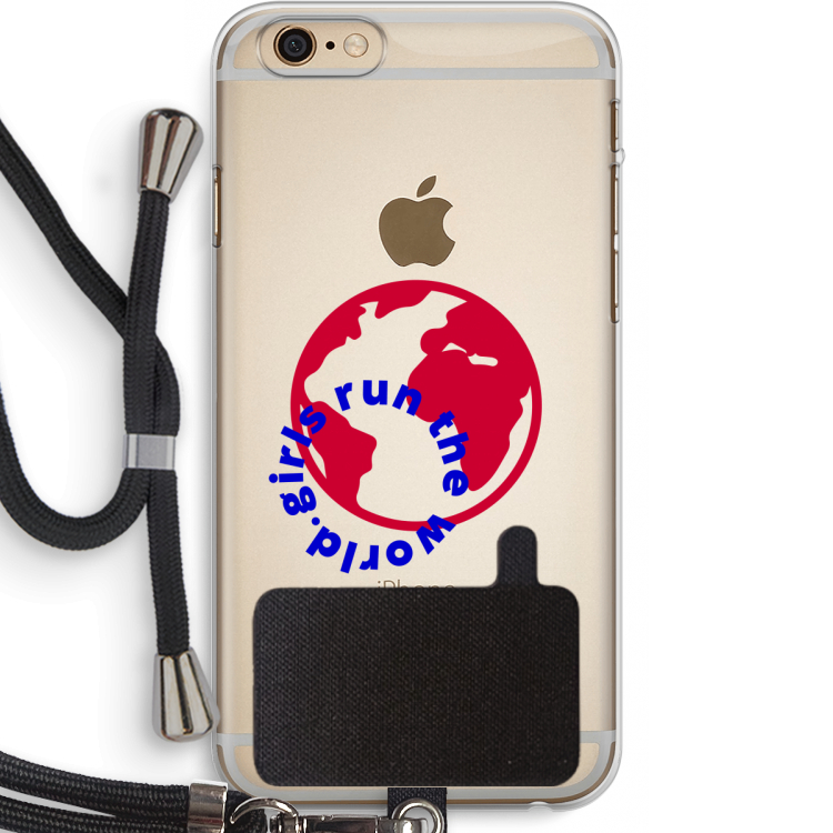 Run The World: iPhone 6 PLUS / 6S PLUS Transparant Hoesje met koord