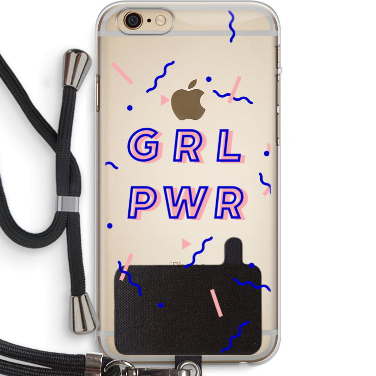 GRL PWR: iPhone 6 PLUS / 6S PLUS Transparant Hoesje met koord