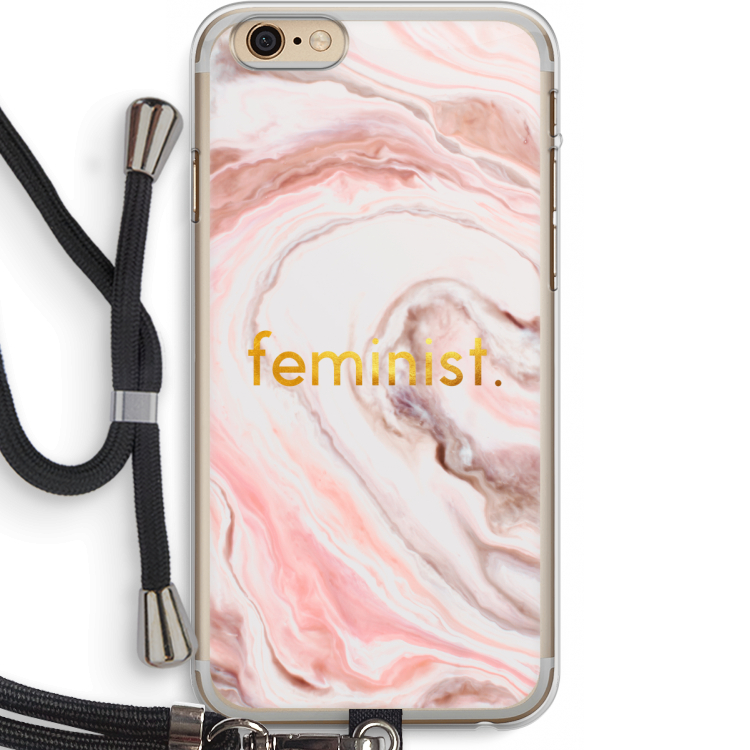 Feminist: iPhone 6 PLUS / 6S PLUS Transparant Hoesje met koord