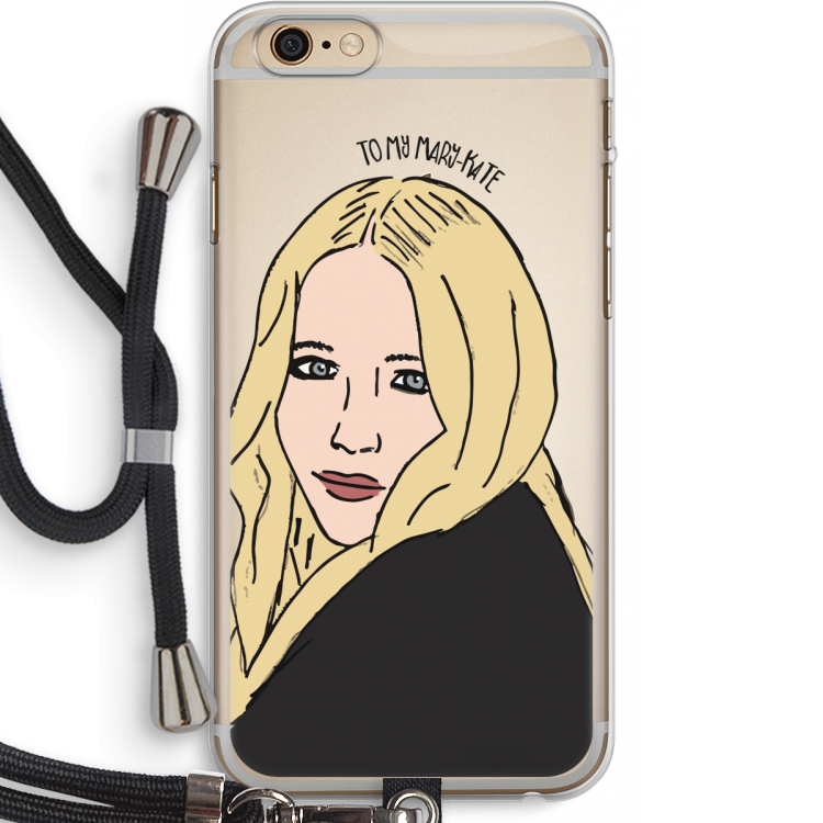 Mary Kate: iPhone 6 PLUS / 6S PLUS Transparant Hoesje met koord