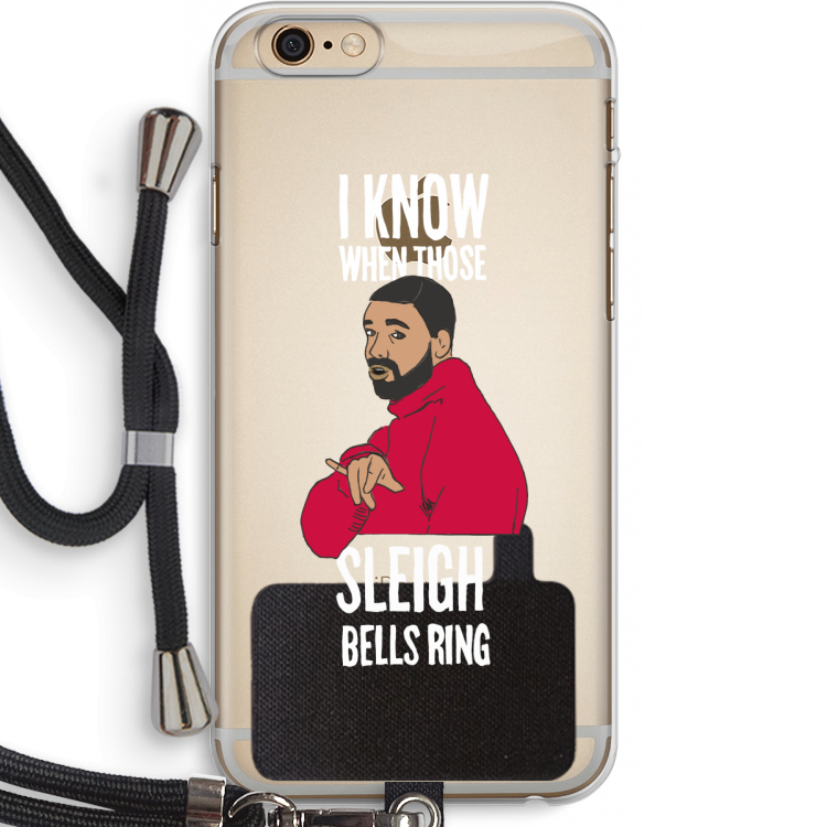 Sleigh Bells Ring: iPhone 6 PLUS / 6S PLUS Transparant Hoesje met koord