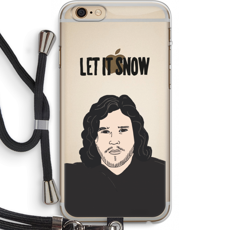 Let It Snow: iPhone 6 PLUS / 6S PLUS Transparant Hoesje met koord