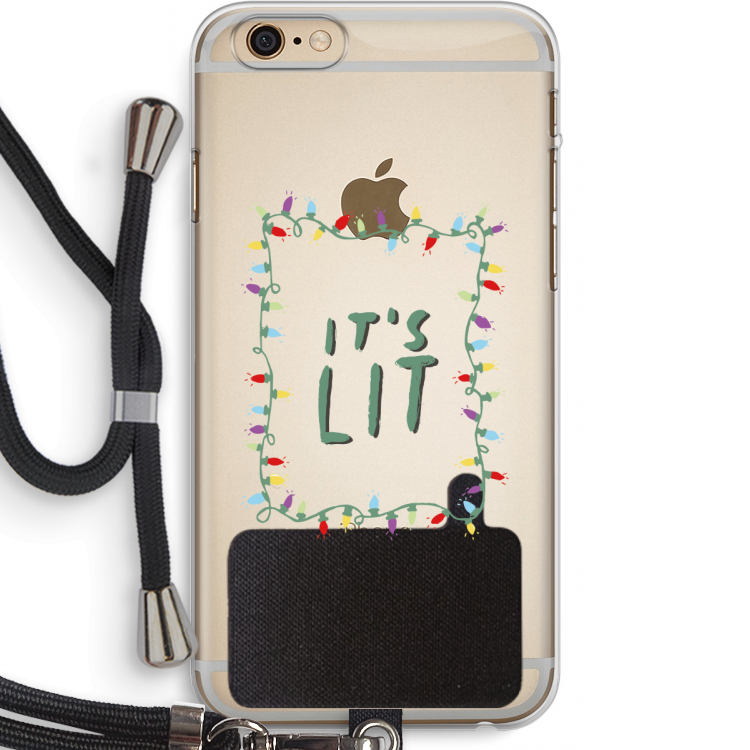 It's Lit: iPhone 6 PLUS / 6S PLUS Transparant Hoesje met koord