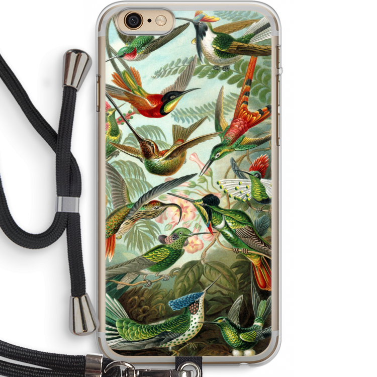 Haeckel Trochilidae: iPhone 6 PLUS / 6S PLUS Transparant Hoesje met koord