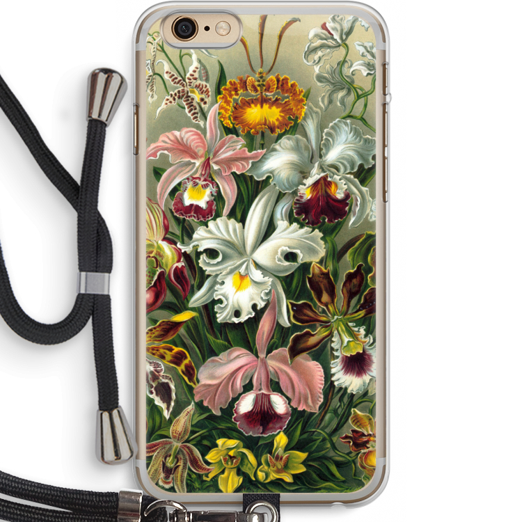 Haeckel Orchidae: iPhone 6 PLUS / 6S PLUS Transparant Hoesje met koord