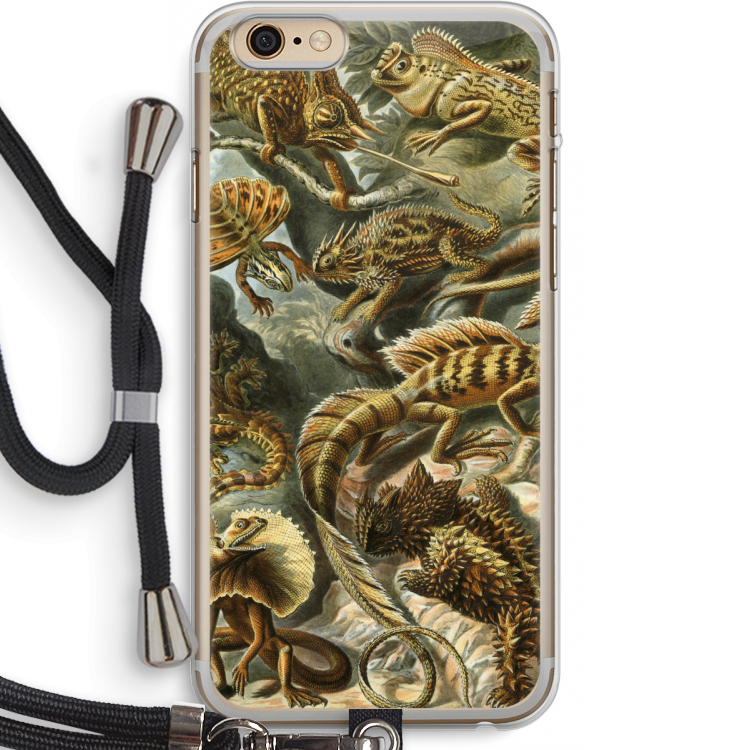 Haeckel Lacertilia: iPhone 6 PLUS / 6S PLUS Transparant Hoesje met koord