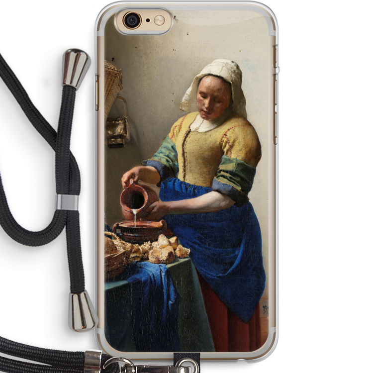 The Milkmaid: iPhone 6 PLUS / 6S PLUS Transparant Hoesje met koord