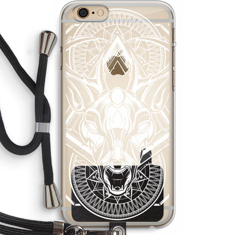 Oh Deer: iPhone 6 PLUS / 6S PLUS Transparant Hoesje met koord