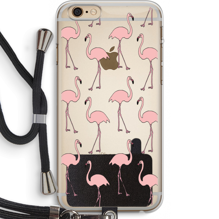 Anything Flamingoes: iPhone 6 PLUS / 6S PLUS Transparant Hoesje met koord