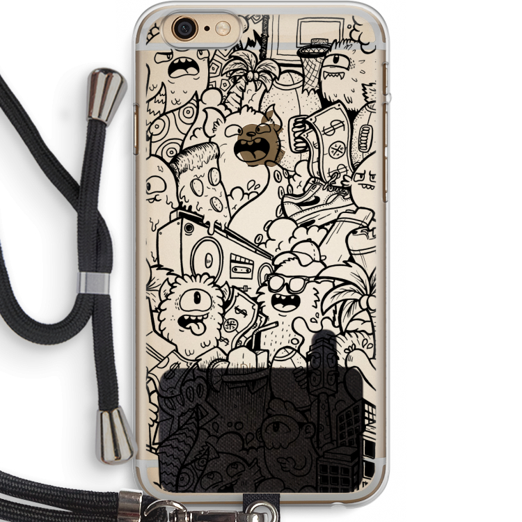 Vexx Black City : iPhone 6 PLUS / 6S PLUS Transparant Hoesje met koord