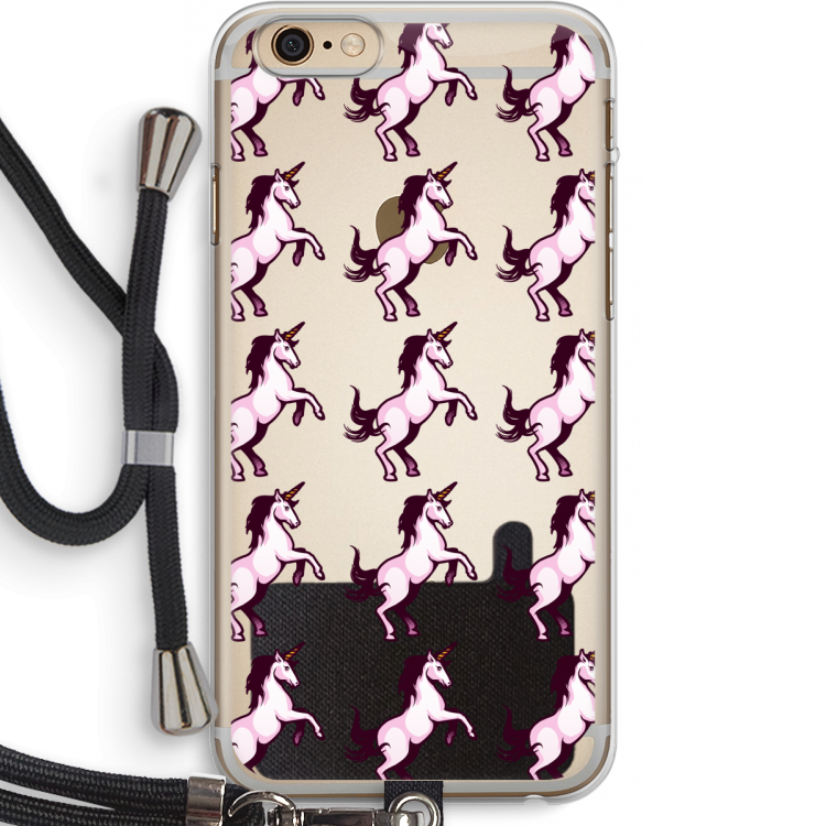 Musketon Unicorn: iPhone 6 PLUS / 6S PLUS Transparant Hoesje met koord