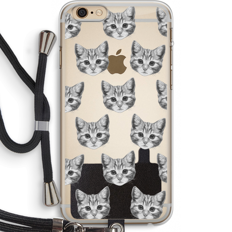 Kitten: iPhone 6 PLUS / 6S PLUS Transparant Hoesje met koord