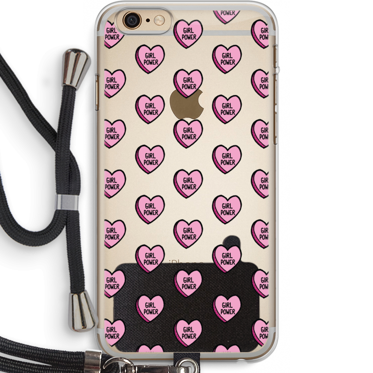 GIRL POWER: iPhone 6 PLUS / 6S PLUS Transparant Hoesje met koord