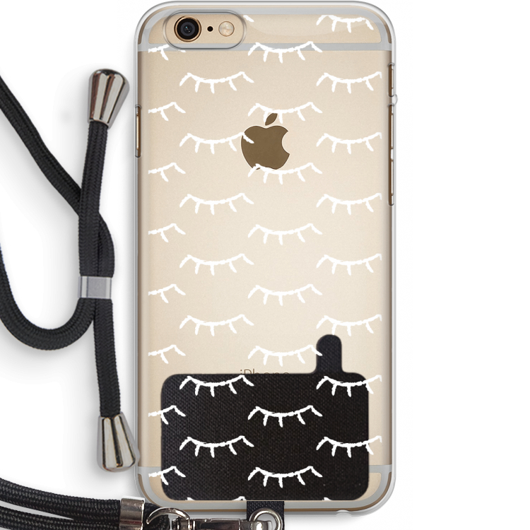 Wimpers: iPhone 6 PLUS / 6S PLUS Transparant Hoesje met koord