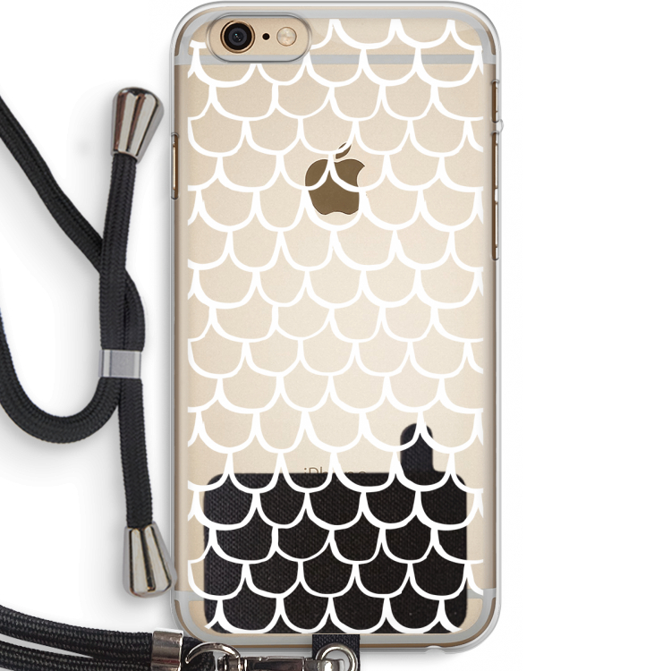 Dakpannetjes: iPhone 6 PLUS / 6S PLUS Transparant Hoesje met koord
