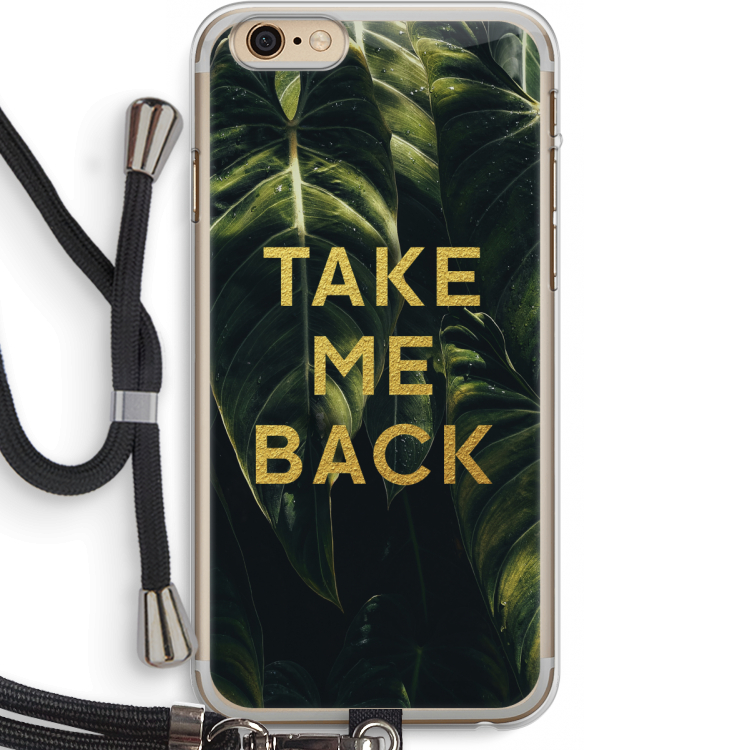 Take me back: iPhone 6 PLUS / 6S PLUS Transparant Hoesje met koord