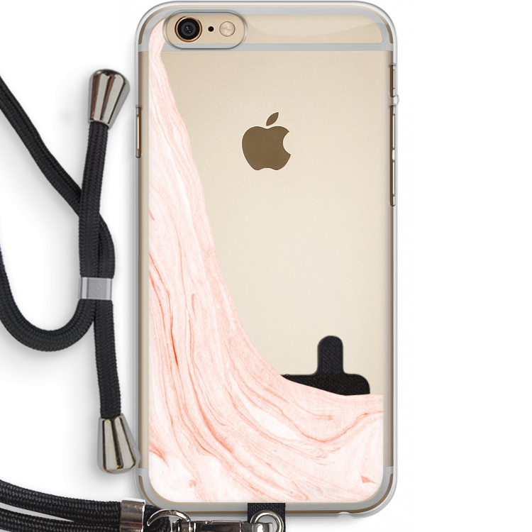 Peach bath: iPhone 6 PLUS / 6S PLUS Transparant Hoesje met koord