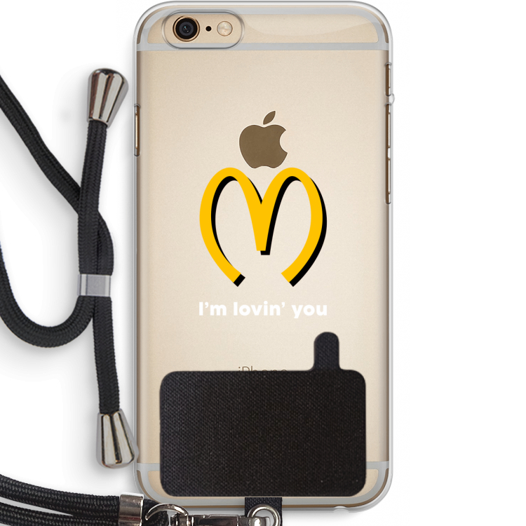 I'm lovin' you: iPhone 6 PLUS / 6S PLUS Transparant Hoesje met koord