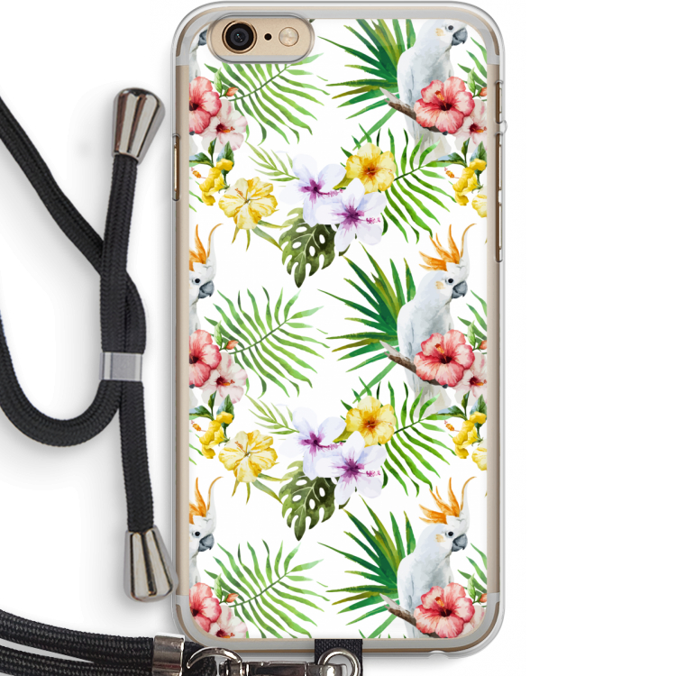 Gele kuif: iPhone 6 PLUS / 6S PLUS Transparant Hoesje met koord