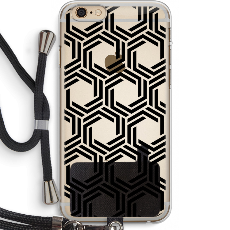 Geometrisch patroon: iPhone 6 PLUS / 6S PLUS Transparant Hoesje met koord