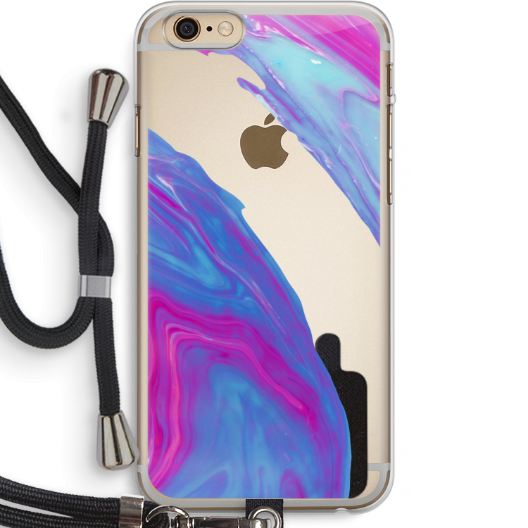 Zweverige regenboog: iPhone 6 PLUS / 6S PLUS Transparant Hoesje met koord