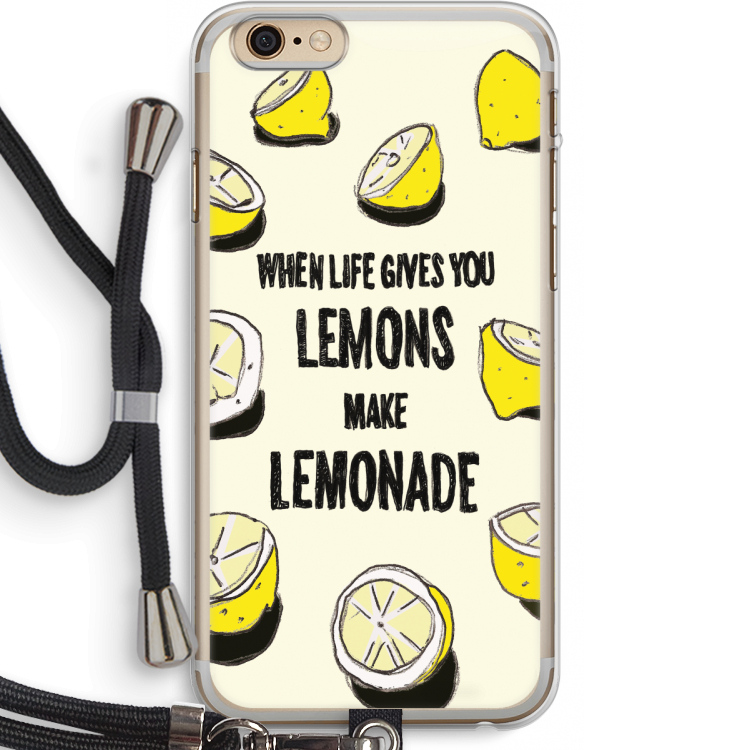 Lemonade: iPhone 6 PLUS / 6S PLUS Transparant Hoesje met koord