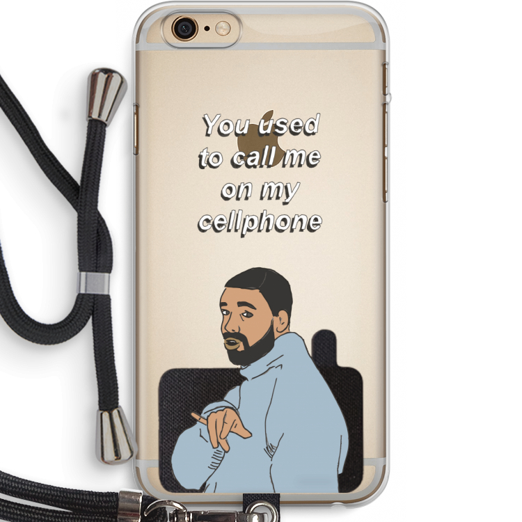 Hotline bling: iPhone 6 PLUS / 6S PLUS Transparant Hoesje met koord