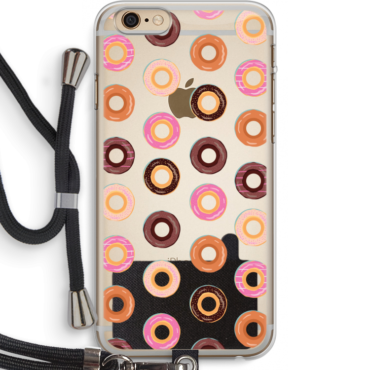 Donuts: iPhone 6 PLUS / 6S PLUS Transparant Hoesje met koord