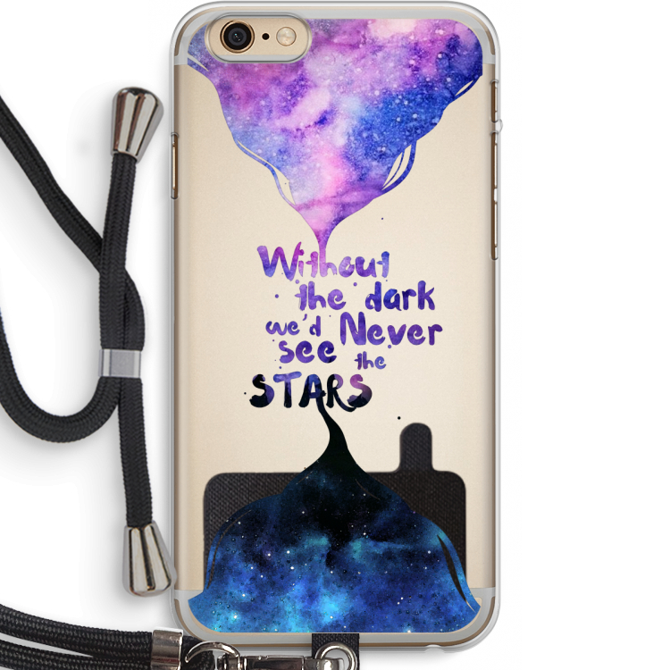 Stars quote: iPhone 6 PLUS / 6S PLUS Transparant Hoesje met koord