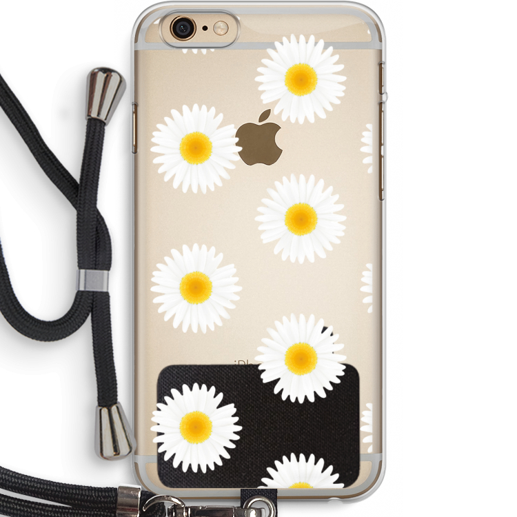 Margrietjes: iPhone 6 PLUS / 6S PLUS Transparant Hoesje met koord