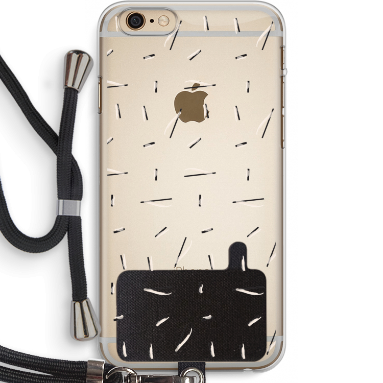 Hipster stripes: iPhone 6 PLUS / 6S PLUS Transparant Hoesje met koord