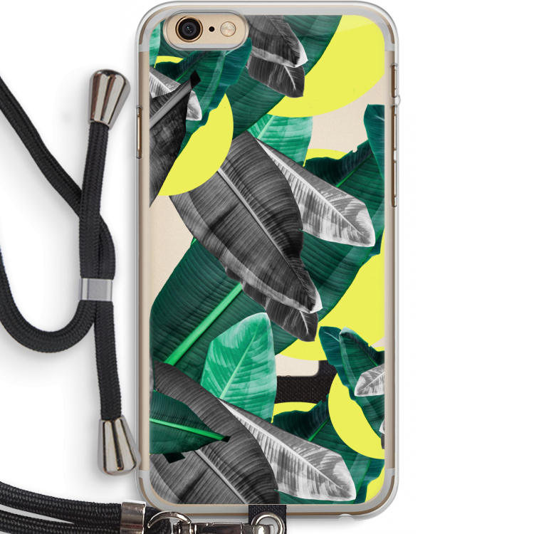 Fantasie jungle: iPhone 6 PLUS / 6S PLUS Transparant Hoesje met koord