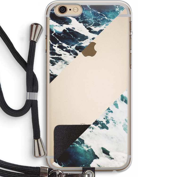 Golven: iPhone 6 PLUS / 6S PLUS Transparant Hoesje met koord