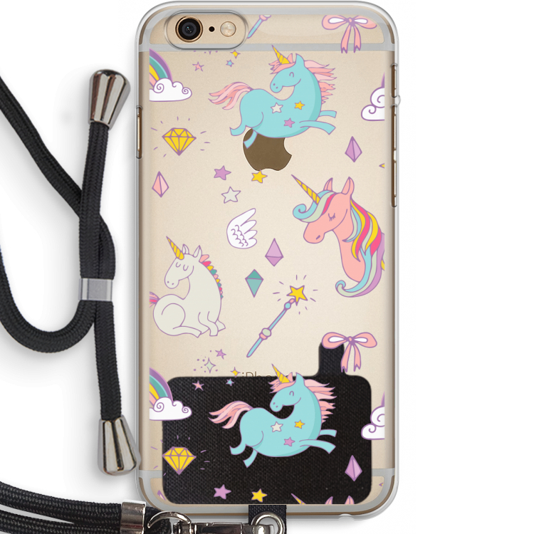 Fantasiewereld: iPhone 6 PLUS / 6S PLUS Transparant Hoesje met koord