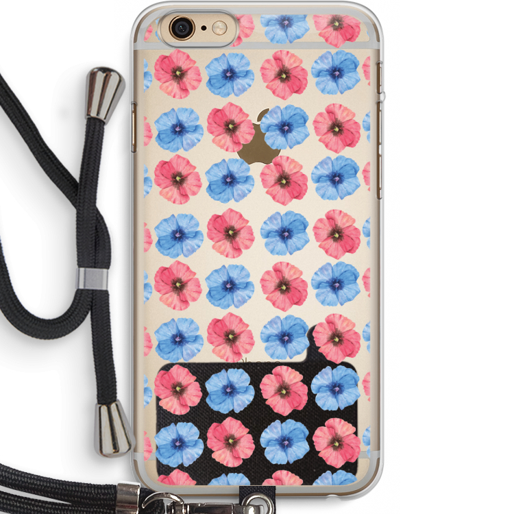 Klaproosjes: iPhone 6 PLUS / 6S PLUS Transparant Hoesje met koord
