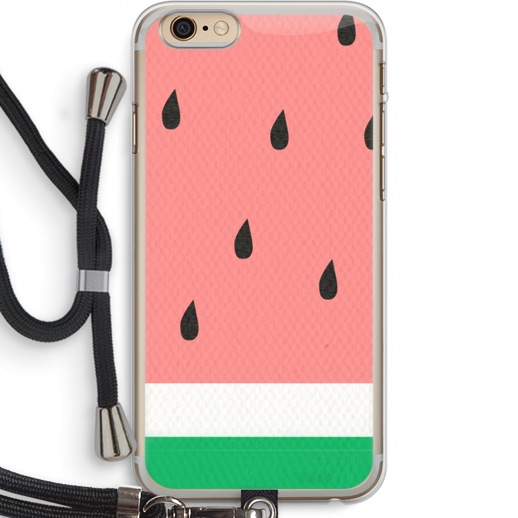 Watermeloen: iPhone 6 PLUS / 6S PLUS Transparant Hoesje met koord